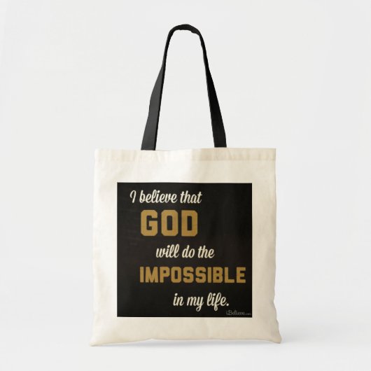 Faithful Tote Bag - Ich glaube, Gott wird die Impo Tragetasche (Vorne)