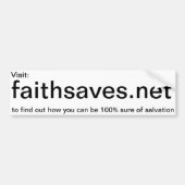 Faithsaves.net-Werbeaktionaufkleber Autoaufkleber (Vorne)
