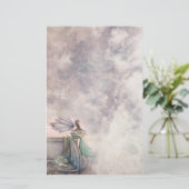 Faiy and Dragon Fantasy Art Stationary Briefpapier (Stehend Vorderseite)