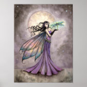 Faiy and Dragonfly Fantasy Art Poster (Vorne)