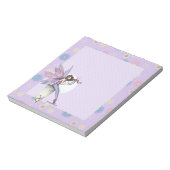 Faiys Fantasy Art Blale Lila florale Notepad Notizblock (Rotiert)
