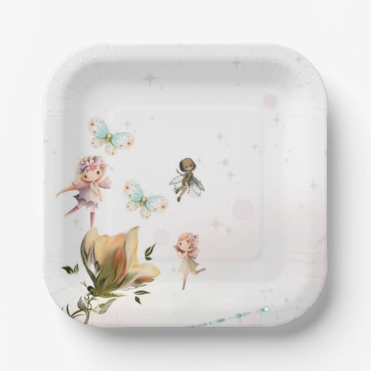 Faiys und Fantasy-Teller Pappteller (Vorderseite)