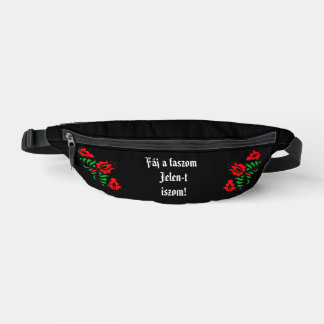 Fáj a faszom Jelen-t iszom, fekete oldaltáska Bauchtasche