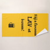 Fáj a faszom LAV-ot iszom! sárga törülköző Badehandtuch (Badehandtuch)