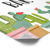 Fajita Bar Fiesta Food Cactus Table Sign Poster (Ecke)