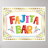 FAJITA BAR Fiesta Party Signa Print Poster (Vorne)