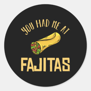 Fajita-Hähnchen-Geschenk-Rezept-Gewürz _1 Runder Aufkleber