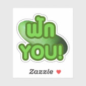 FAK DICH! ... Grüner Squash (Winter Melon) Aufkleber (Blatt)