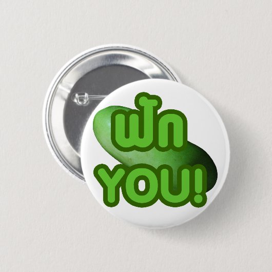 FAK DICH! ... Grüner Squash (Winter Melon) Button (Vorne & Hinten)