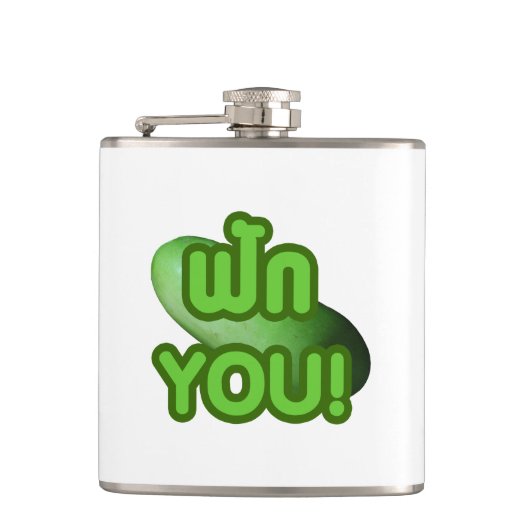 FAK DICH! ... Grüner Squash (Winter Melon) Flachmann (Vorderseite)