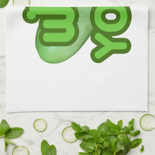 FAK DICH! ... Grüner Squash (Winter Melon) Geschirrtuch (Gefaltet)