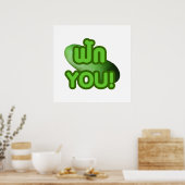 FAK DICH! ... Grüner Squash (Winter Melon) Poster (Küche)