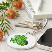 FAK DICH! ... Grüner Squash (Winter Melon) Schlüsselanhänger (Vorderseite rechts)