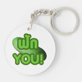 FAK DICH! ... Grüner Squash (Winter Melon) Schlüsselanhänger (Rückseite)