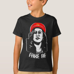 Fake Af Kamala Harris Kommunismus Spaß Männer T-Shirt