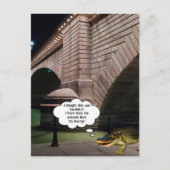 (Fake) Alligator beim Baden an der London Bridge Postkarte (Vorderseite)