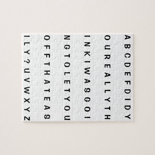 Fake Alphabet Frustrierender Witz Puzzle (Horizontal)