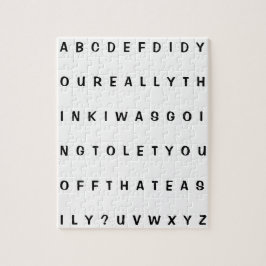 Fake Alphabet Frustrierender Witz Puzzle