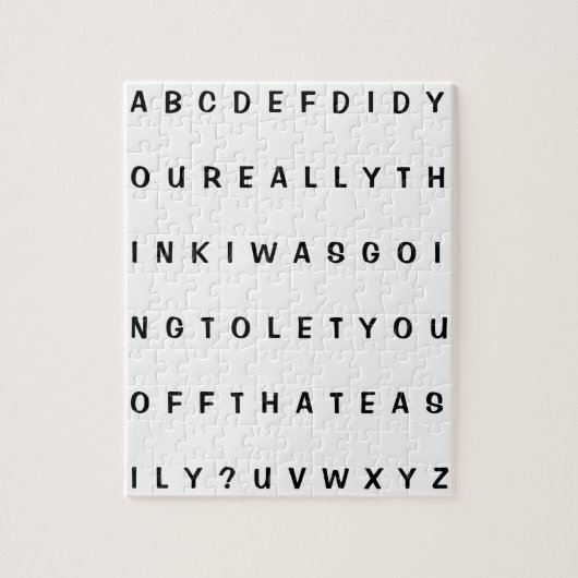 Fake Alphabet Frustrierender Witz Puzzle (Vertikal)