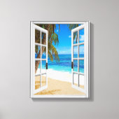 Fake "Beach Ocean View" Leinwanddruck (Vorderseite)