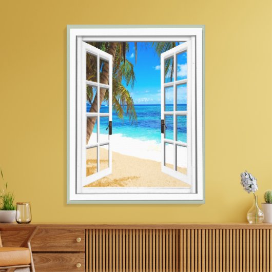 Fake "Beach Ocean View" Leinwanddruck (Insitu (Wohnzimmer))