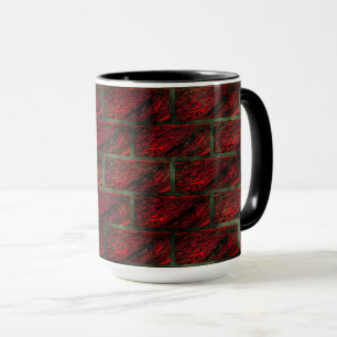 Fake belichtete Ziegelwand oder Fliesen simulieren Tasse