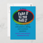 Fake, bis es fertig ist postkarte (Vorne/Hinten)