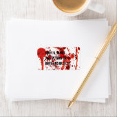 Fake Blut-Spritzer Adressaufkleber (Insitu)