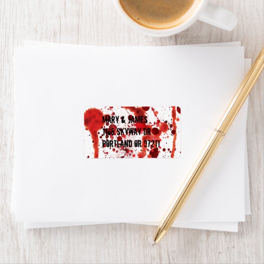 Fake Blut-Spritzer Adressaufkleber (Insitu)