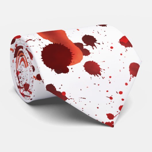 Fake Blut-Spritzer Krawatte (Gerollt)