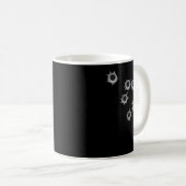 Fake Bullet Hole Funny Costume Graphic Design Kaffeetasse (VorderseiteRechts)