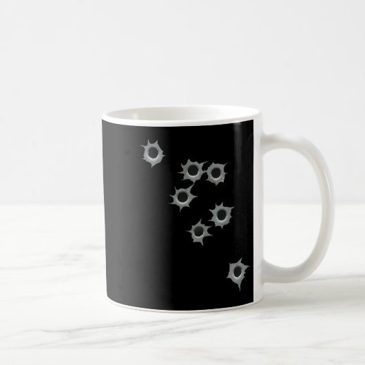 Fake Bullet Hole Funny Costume Graphic Design  Kaffeetasse (Rechts)