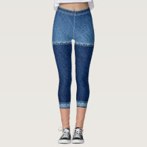 Fake Denim kurz blau
