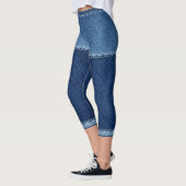 Fake Denim kurz blau Leggings (Links)