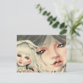 Fake Doll Sad Postkarte (Stehend Vorderseite)