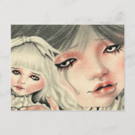Fake Doll Sad Postkarte