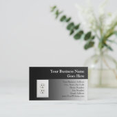 Fake Electrical Outlet Funny Electrician Handyman Visitenkarte (Stehend Vorderseite)