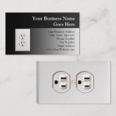 Fake Electrical Outlet Funny Electrician Handyman Visitenkarte (Vorne/Hinten)