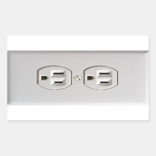 Fake-elektrische Rechteckiger Aufkleber