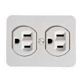 Fake Elektrische Steckdose Magnet (Horizontal)