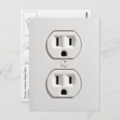 Fake Elektrische Steckdose Postkarte (Vorne/Hinten)