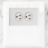 Fake Elektrische Steckdose Rechteckiger Aufkleber (Tasche)