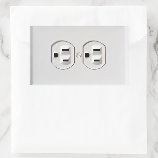 Fake Elektrische Steckdose Rechteckiger Aufkleber (Tasche)