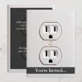 Fake-elektrischer Ausgang Einladung (Vorne/Hinten)