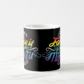 Fake es 'bis du es zu einem Regenbogenfarben Tasse (Mittel)