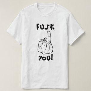 Fake f-bomb & Fake Mittelfinger T-Shirt