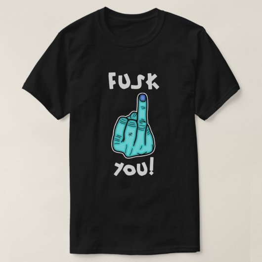 Fake f-bomb & Fake Mittelfinger Witz v3.1 T-Shirt (Design vorne)