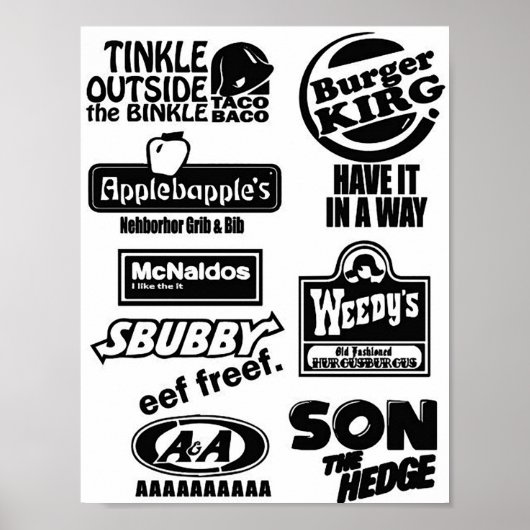 Fake Fast Food Poster (Vorne)