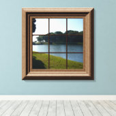 Fake Fenster Aussicht Leinwand Seen (Insitu (Holzboden))