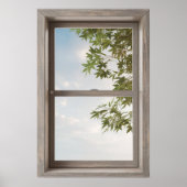 Fake-Fenster mit Landschaft Poster (Vorne)